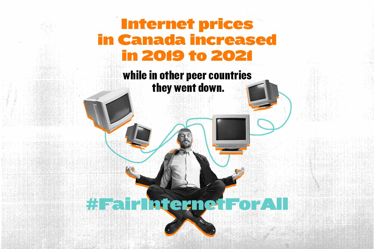 Internet prices in Canada increased in 2019 to 2021